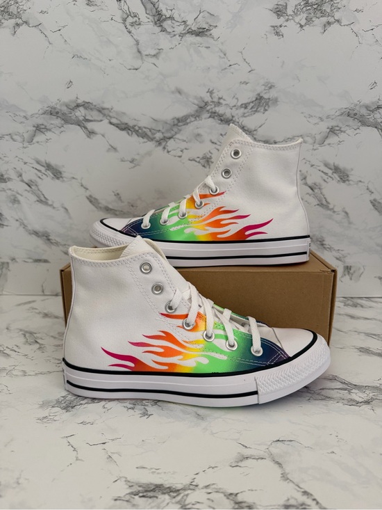 Converse Shoes - Converse Chuck Taylor All Star Pride Collection High Top Shoes Flames Size 7.5